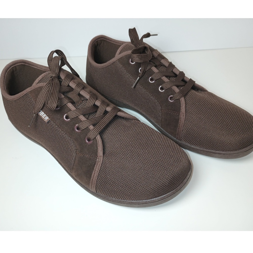Tober Mens Barefoot Shoes Brown Minimalist Zero Drop Wide Toe Box Sneakers 12.5